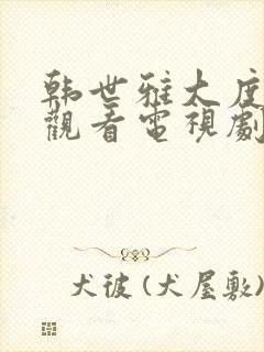 韩世雅大度在线观看电视剧全集免费高清