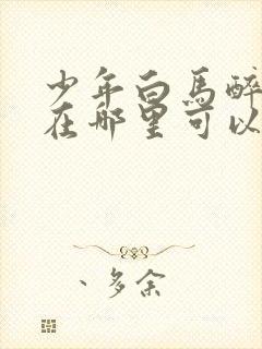 少年白马醉春风在哪里可以免费看