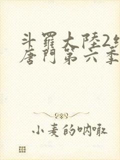 斗罗大陆2绝世唐门第六季封面