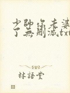 少帅你老婆又跑了无删减txt