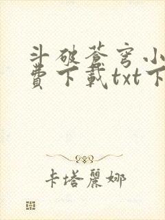 斗破苍穹小说免费下载txt下载封面