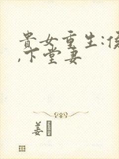 贵女重生:侯府,下堂妻