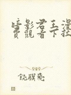 暗影君王漫画免费观看下拉式