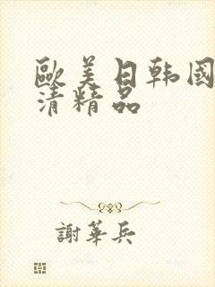 欧美日韩国产高清精品