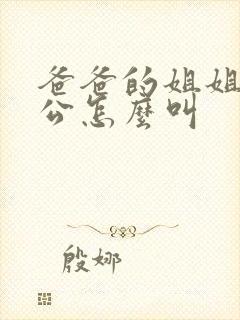 爸爸的姐姐的老公怎么叫