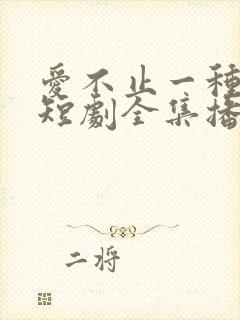 爱不止一种方式短剧全集播放