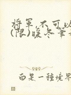 将军,不可以!(限)暖冬笔趣阁免费阅读