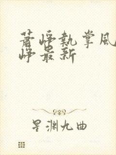 萧峥执掌风云萧峥最新封面