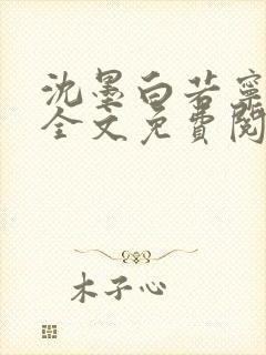 沈墨白若宁小说全文免费阅读最新章