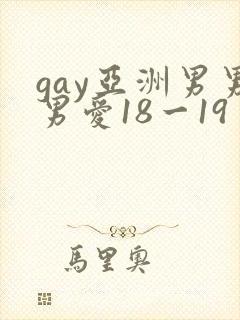 gay亚洲男男男爱18一19封面