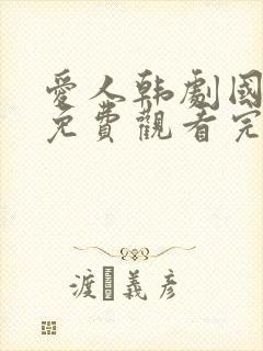 爱人韩剧国语版免费观看完整