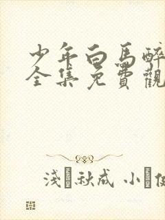 少年白马醉春风全集免费观看免费封面