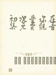 初次爱你在线全集免费观看完整版