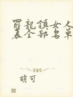 罗龙镇女人演员表全部名单