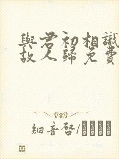 与君初相识犹如故人归免费观看全集