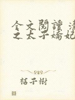 全文阅读 清穿之太子娇妃封面