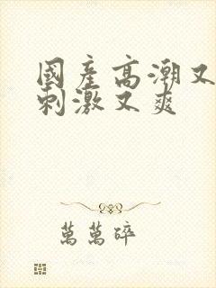 国产高潮又爽又刺激又爽