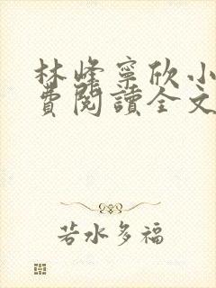 林峰宁欣小说免费阅读全文最新章节宁饮封面