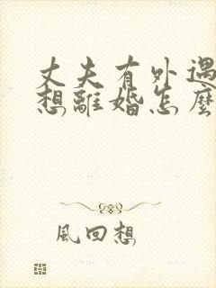 丈夫有外遇我不想离婚怎么办封面