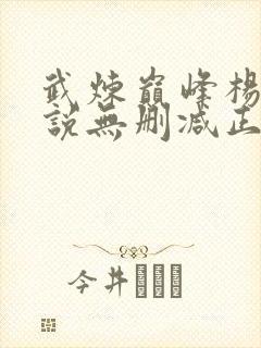 武炼巅峰杨开小说无删减正版在线阅读