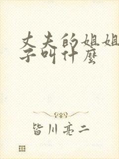 丈夫的姐姐的儿子叫什么