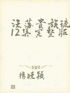 没落贵族琉璃川12集完整版封面