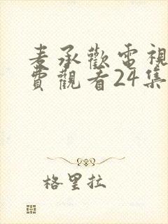 麦承欢电视剧免费观看24集高清