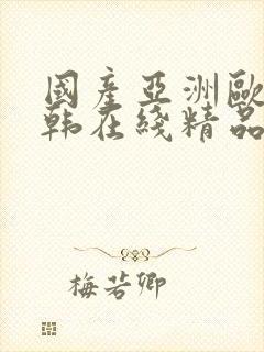 国产亚洲欧美日韩在线精品