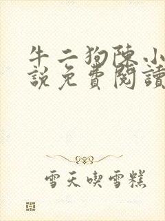 牛二狗陈小燕小说免费阅读全文无弹窗