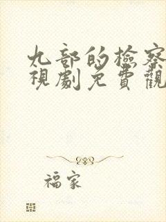 九部的检察官电视剧免费观看全集高清