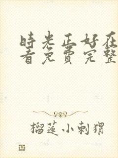 时光正好在线观看免费完整版