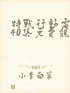 特战行动电视剧40集免费观看