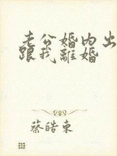 老公婚内出轨要跟我离婚封面