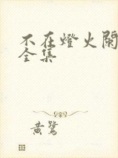 不在灯火阑珊处全集