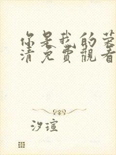 你是我的荣耀高清免费观看完整版封面