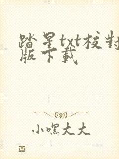 踏星txt校对版下载