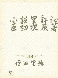 小说里许沁孟宴臣初次原著
