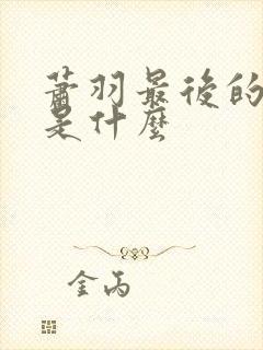 萧羽最后的结局是什么封面