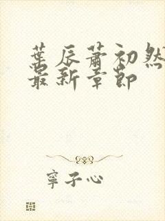 叶辰萧初然小说最新章节