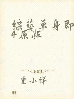 综艺单身即地狱4原版封面