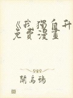 《我独自升级》免费漫画封面