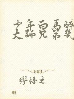 少年白马醉春风大师兄第几集出现的