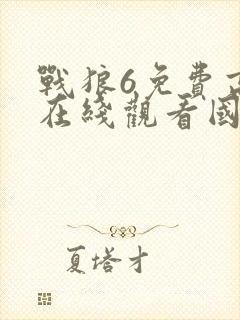 战狼6免费高清在线观看国语封面