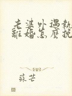 老婆外遇执意要离婚怎么挽回