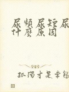 尿频尿短尿黄是什么原因封面