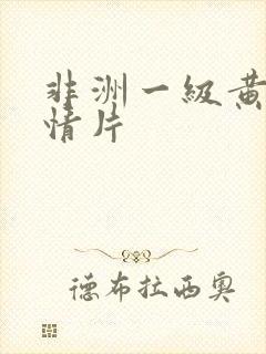 非洲一级黄色激情片