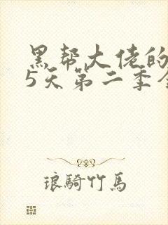 黑帮大佬的365天第二季全集