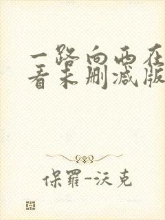 一路向西在线观看未删减版