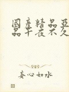 国产精品亚洲精品午夜不久久封面