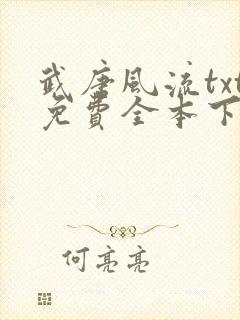 武唐风流txt免费全本下载封面